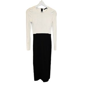Zara Long Sleeve Dress Black White